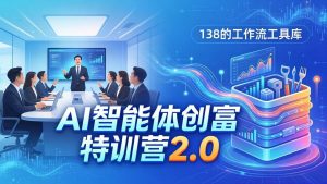 AI智能体创富训练营2.0：3天闭门直播+视频课+工具库，从0到1搭建智能体附138个工作流-万象聊项目