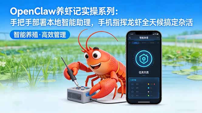 OpenClaw养虾记实操系列-更新：手把手部署本地智能助理，手机指挥龙虾全天候搞定杂活-万象聊项目