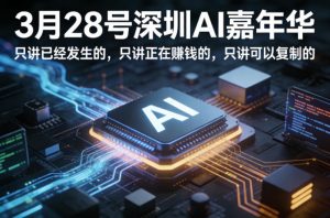 3月28号深圳AI嘉年华，只讲已经发生的，只讲正在賺钱的，只讲可以复制的-万象聊项目