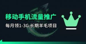手机流量领取推广_每月一轮，刚需类的长期项目-万象聊项目