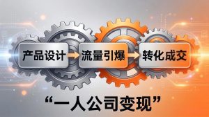 一人公司变现全攻略：产品设计+流量引爆+转化成交，打造不受年龄限制的长期事业-万象聊项目