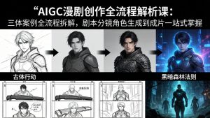 AIGC漫剧创作全流程解析课：三体案例全流程拆解，剧本分镜角色生成到成片一站式掌握-万象聊项目