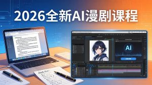 2026全新AI漫剧课程：覆盖创作全链路，教你写作分镜剪辑配音一站式打造漫剧作品-万象聊项目