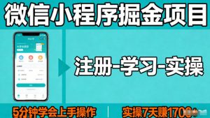 微信小程序掘金项目，项目很简单，5分钟就能学会上手操作，实操7天賺了1700+【揭秘】-万象聊项目