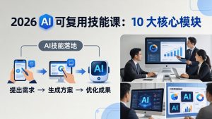 2026AI可复用技能-4月新课：10大核心模块，手把手教你把AI用进工作、产出成果-万象聊项目