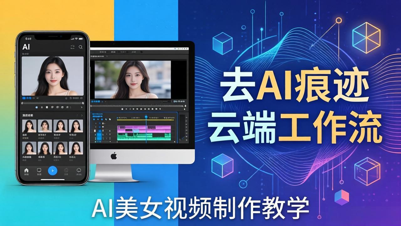 AI美女视频制作教学：去AI痕迹，云端工作流出图，手机电脑均可，不需要配置-万象聊项目