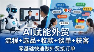 外贸+AI实战课:流程+选品+收款+谈单+获客,零基础快速做外贸接订单-万象聊项目
