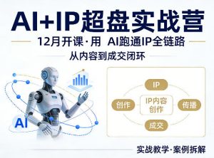 格掌门AI+IP超盘实战营，12月的课，用AI跑通IP全链路，从内容到成交闭环-万象聊项目