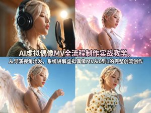 AI虚拟偶像MV全流程制作实战教学,从导演视角出发,系统讲解虚拟偶像MV从0到1的完整创作流程-万象聊项目