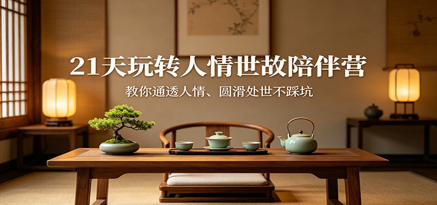 21天玩转人情世故陪伴营：教你通透人情、圆滑处世不踩坑-万象聊项目
