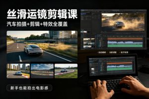 大叔丝滑运镜剪辑课,汽车拍摄+剪辑+特效全覆盖,新手也能拍出电影感-万象聊项目