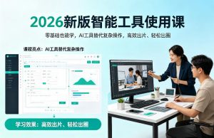 2026新版智能工具使用课，零基础也能学，用AI工具替代复杂操作，高效出片、轻松出圈-万象聊项目