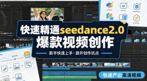 快速精通seedance2.0爆款视频创作，快速产出高清视频，避开大量创作坑点，新手也能快速上手-万象聊项目