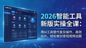 2026智能工具新版实操全课：用AI工具替代复杂操作，高效出片、轻松做创意短视频出圈-万象聊项目