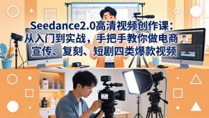 Seedance2.0高清视频创作课：从入门到实战，手把手教你做电商、宣传、复刻、短剧四类爆款视频-万象聊项目