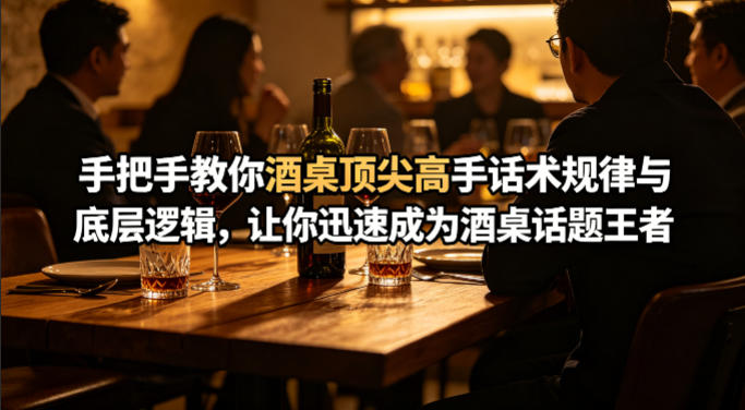 付费文章：手把手教你酒桌顶尖高手话术规律与底层逻辑，让你迅速成为酒桌话题王者(二十年全网独家经验分享)-万象聊项目