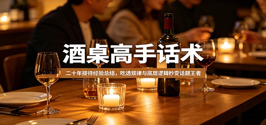 酒桌高手话术：二十年接待经验总结，吃透规律与底层逻辑秒变话题王者-万象聊项目
