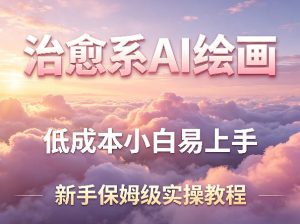 治愈系AI绘画提示词项目，低成本小白易上手，每天10分钟，新手保姆级实操教程-万象聊项目