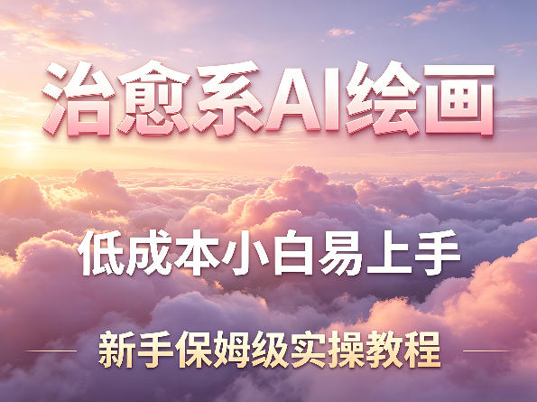 治愈系AI绘画提示词项目，低成本小白易上手，每天10分钟，新手保姆级实操教程-万象聊项目