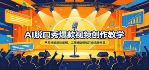 AI脱口秀爆款视频创作教学：从零拆解爆款逻辑，工具辅助轻松打造流量作品-万象聊项目