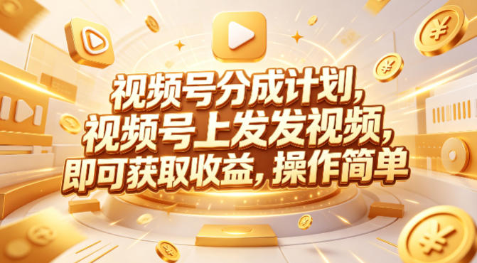 视频号分成计划，599元众筹的Red团队课程，视频号上发发视频，即可获取收益，操作简单-万象聊项目