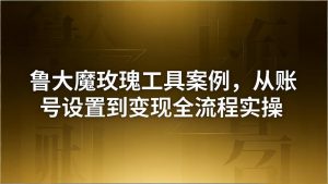 引流创业粉卖软件教学：鲁大魔玫瑰工具案例，从账号设置到变现全流程实操-万象聊项目