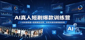 AI真人短剧爆款训练营：人设场景搭建+视频模型运用，手把手教你做短剧变现-万象聊项目