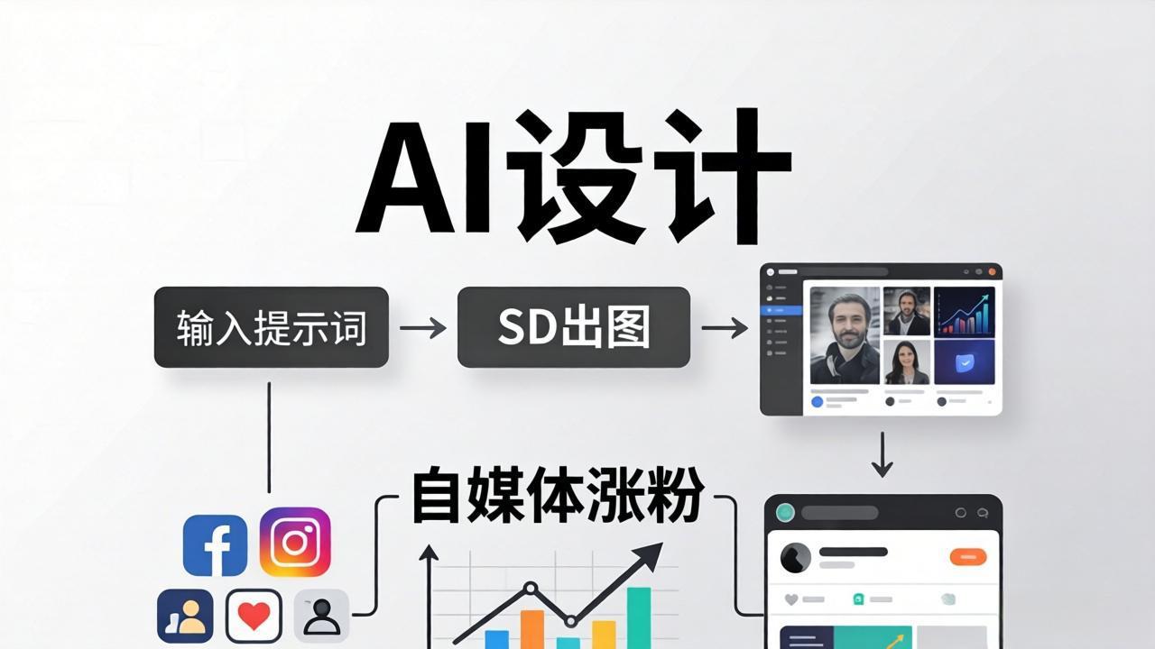 人人都是AI设计师：SD出图+自媒体涨粉一站教学，告别图文素材焦虑，AI设计让你轻松避开内卷-万象聊项目