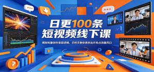 日更100条短视频线下课：揭秘批量创作底层逻辑，手把手教你高效出片抢占流量风口-万象聊项目