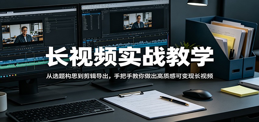 长视频实战教学，从选题构思到剪辑导出，手把手教你做出高质感可变现长视频-万象聊项目