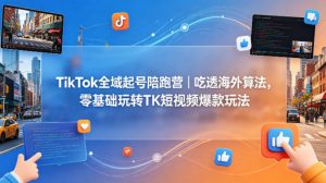 TikTok全域起号陪跑营｜吃透海外算法，零基础玩转TK短视频爆款玩法-万象聊项目