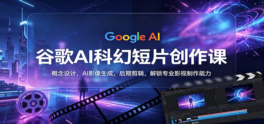 谷歌AI科幻短片创作课：概念设计，AI影像生成，后期剪辑，解锁专业影视制作能力-万象聊项目