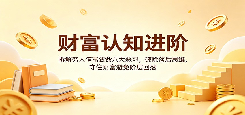 财富认知进阶：拆解穷人乍富致命八大恶习，破除落后思维，守住财富避免阶层回落-万象聊项目