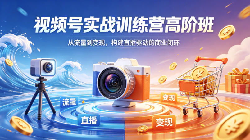 视频号实战训练营高阶班，从流量到变现，构建直播驱动的商业闭环(26年4月)-万象聊项目