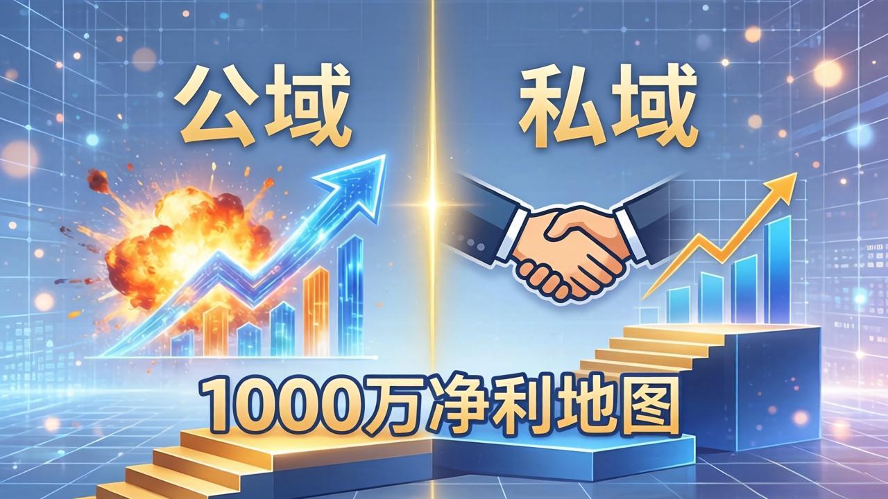 公域玩命出爆款，私域悄悄做成交：这套AI内训课，2026给你打通1000万净利的地图-万象聊项目