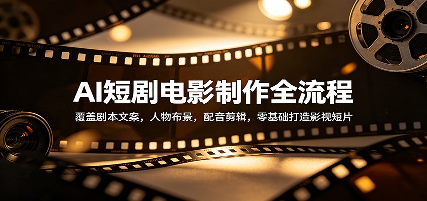 AI短剧电影制作全流程：覆盖剧本文案，人物布景，配音剪辑，零基础打造影视短片-万象聊项目