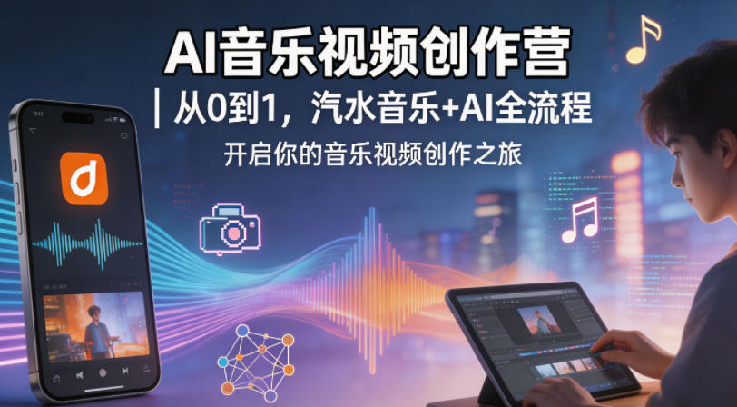 AI音乐视频创作营｜从0到1，汽水音乐+AI全流程，开启你的音乐视频创作之旅-万象聊项目