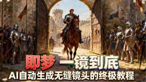 即梦AI一镜到底终极教程，智能补帧+运镜技巧，AI自动生成无缝丝滑长镜头高效出片-万象聊项目