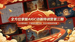 全方位掌握AIGC动画特训营第三期，从分镜到成片，打造国风爆款动画，抢占AI视觉创作赛道红利-万象聊项目