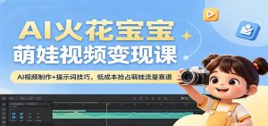AI火花宝宝萌娃视频变现课：AI视频制作+提示词技巧，低成本抢占萌娃流量赛道-万象聊项目