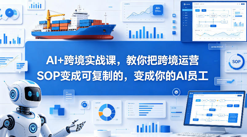 AI+跨境实战课，教你把跨境运营S0变成可复制的，变成你的AI员工-万象聊项目