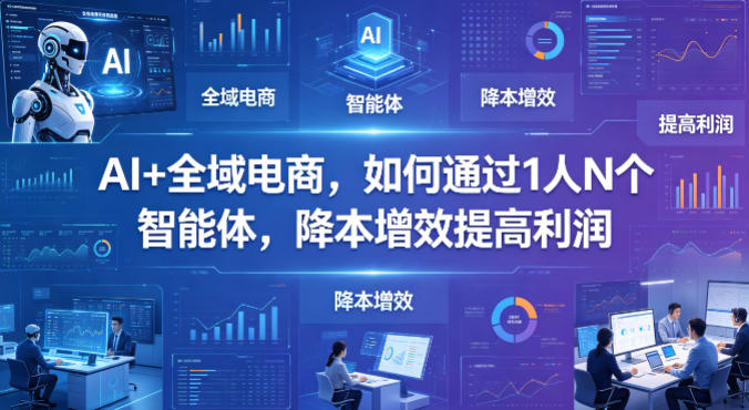 AI+全域电商，如何通过1人N个智能体，降本增效提高利润-万象聊项目