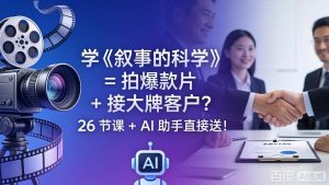 学《叙事的科学》= 拍爆款片 + 接大牌客户？26 节课 + AI 助手直接送！-万象聊项目