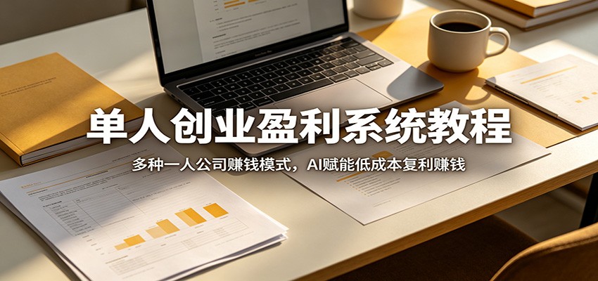 单人创业盈利系统教程：多种一人公司赚钱模式，AI赋能低成本复利赚钱-万象聊项目