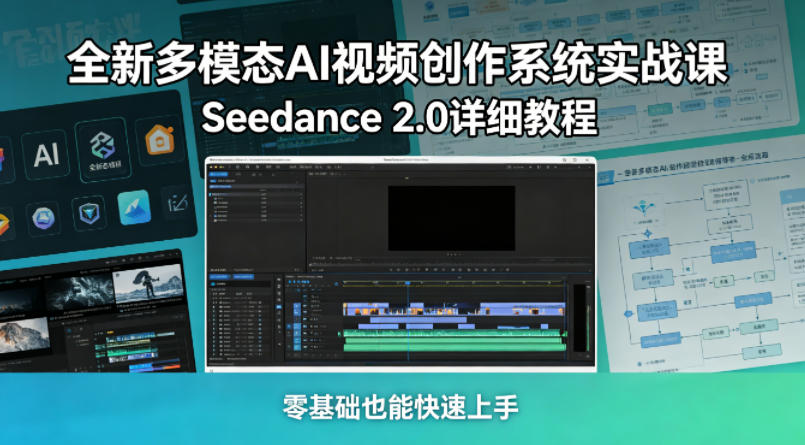 全新多模态AI视频创作系统实战课，Seedance 2.0详细教程，零基础也能快速上手-万象聊项目