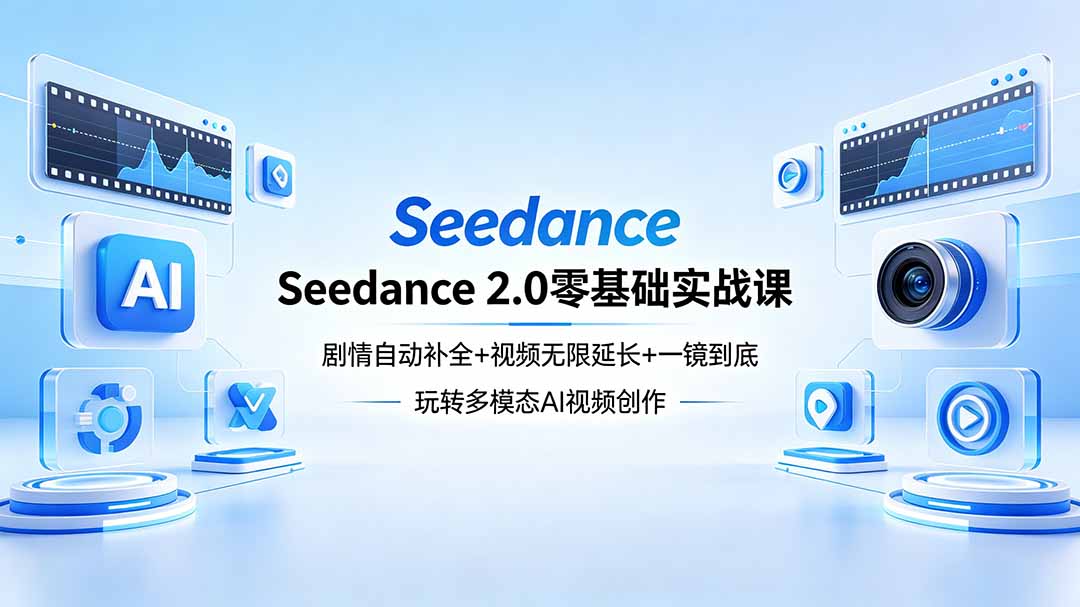 Seedance 2.0零基础实战课：剧情自动补全+视频无限延长+一镜到底：玩转多模态AI视频创作-万象聊项目
