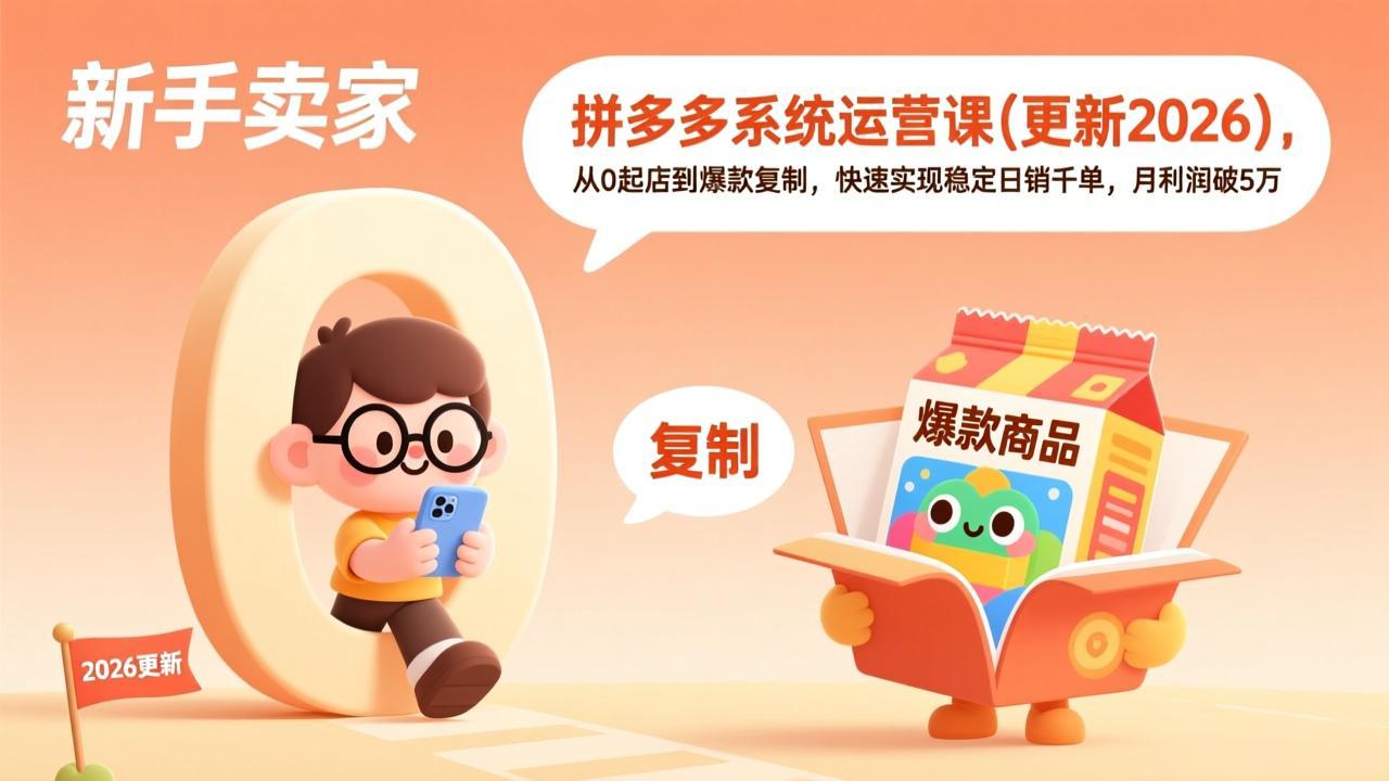 拼多多系统运营课(更新4月-万象聊项目