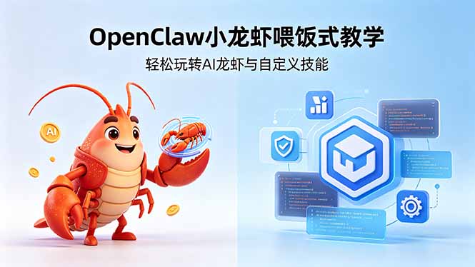 不用懂技术！OpenClaw小龙虾喂饭式教学，轻松玩转AI龙虾与自定义技能-万象聊项目