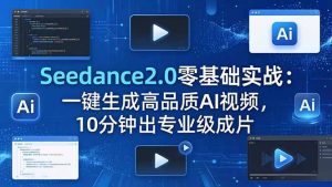 Seedance2.0零基础实战：一键生成高品质AI视频，10分钟出专业级成片-万象聊项目