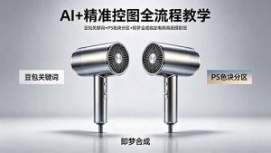 AI+精准控图全流程教学 豆包关键词+PS色块分区+即梦合成搞定电商高级摄影图-万象聊项目